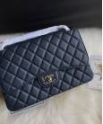 Сумка Large Classic Grained Calfskin Bag Blue